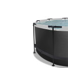 Basen Black Leather EXIT ø360x122cm z pompą filtrującą - czarny