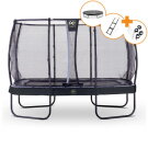 Trampolina Elegant Premium EXIT zestaw kompletny 244x427cm - czarna