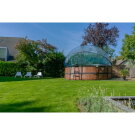 EXIT Wood pool ø450x122cm with sand filter pump and dome - brown