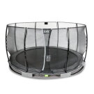 EXIT Elegant ground trampoline ø427cm with Economy safety net - grey