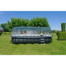 Basen Black Leather EXIT 540x250x122cm z pompą z filtrem piaskowym i kopułą - czarny