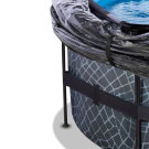 EXIT Stone pool ø488x122cm with sand filter pump and dome - grey