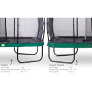 Trampolina Elegant Premium EXIT zestaw kompletny 214x366cm - zielona