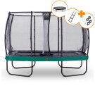 Trampolina Elegant Premium EXIT zestaw kompletny 244x427cm - zielona