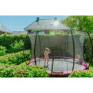 Trampolina ziemna Silhouette EXIT ø366cm z siatką zabezpieczającą - różowa