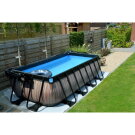 EXIT Black Leather pool 400x200x100cm with sand filter pump - black
