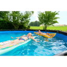 EXIT Wood pool ø488x122cm with filter pump - brown