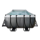 EXIT Black Leather pool 400x200x122cm with sand filter pump - black