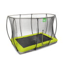 EXIT Silhouette ground trampoline 244x366cm with safety net - green
