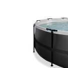 Basen Black Leather EXIT &oslash;427x122cm z pompą z filtrem piaskowym - czarny