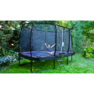 Trampolina Elegant Premium EXIT zestaw kompletny 214x366cm - czarna