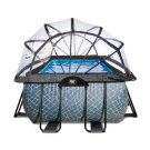 EXIT Stone pool 540x250x100cm with sand filter pump and dome - grey