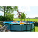 EXIT Wood pool ø488x122cm with sand filter pump - brown