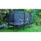 Trampolina Elegant Premium EXIT zestaw kompletny 244x427cm - czarna