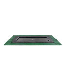 EXIT Dynamic ground level trampoline 275x458cm with Freezone safety tiles - black