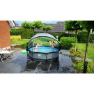 EXIT Black Wood pool ø300x76cm with filter pump and dome - black