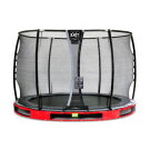 EXIT Elegant Premium ground trampoline ø305cm with Deluxe safety net - red