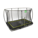 Trampolina ziemna Silhouette EXIT 244x366cm z siatką zabezpieczającą - czarna