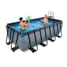 EXIT Stone pool 400x200x122cm with filter pump - grey