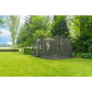 EXIT Dynamic ground level trampoline 244x427cm with safety net - black
