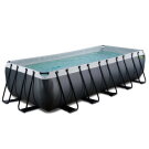 Basen Black Leather EXIT 540x250x122cm z pompą filtrującą - czarny