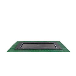 EXIT Dynamic ground level trampoline 244x427cm with Freezone safety tiles - black