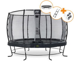 Trampolina Elegant Premium EXIT zestaw kompletny ø366cm - czarna