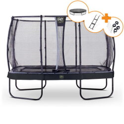 Trampolina Elegant Premium EXIT zestaw kompletny 244x427cm - czarna