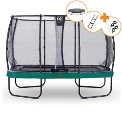 Trampolina Elegant Premium EXIT zestaw kompletny 244x427cm - zielona