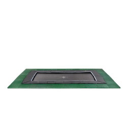 EXIT Dynamic ground level trampoline 275x458cm with Freezone safety tiles - black