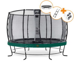 Trampolina Elegant Premium EXIT zestaw kompletny ø366cm - zielona