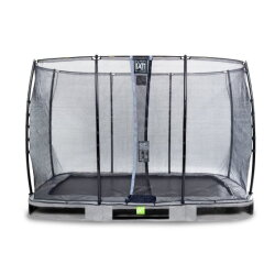 EXIT Elegant ground trampoline 214x366cm with Economy safety net - grey